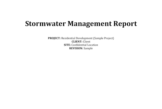 prepare stormwater management plans and drainage design reports